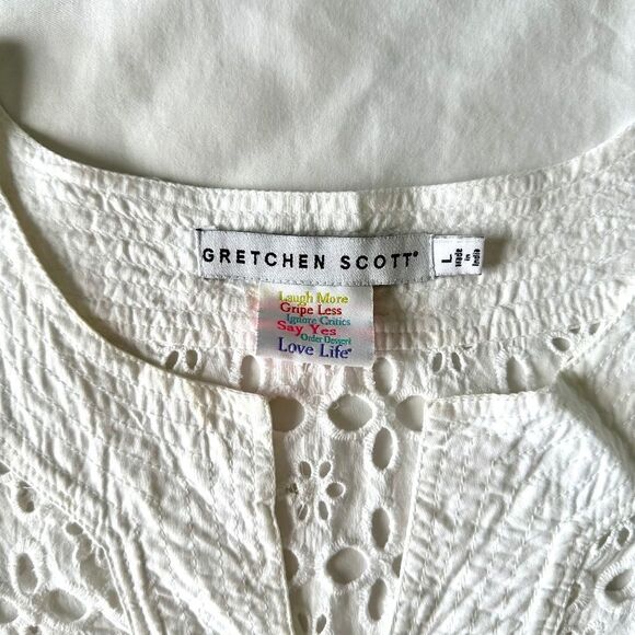 Gretchen Scott Cotton Eyelet Tunic - Alibi - Size L - Picture 6 of 7